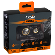 FENIX 雙光源三防鎂合金頭燈 附原廠18650電池1顆 80.5 x 55 x 40mm 97g  HM65R  1個