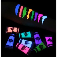 Florescent UV arcylic paint 12ml x8 pcs color paint