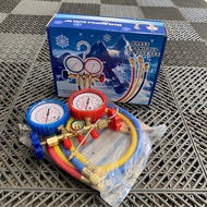 ชุดวัดน้ำยาแอร์ เกจ์วัด R134a R22 เกจ์วัดน้ำยาแอร์ ชาร์จน้ำยาแอร์ ใช้กับรถยนต์ สายเติมน้ำยาแอร์