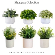 Shoppaz Artificial Plant Bonsai Small Plant With Pot Artificial Flower Home Decorations Pokok Hiasan