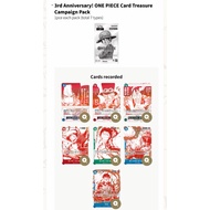 ONE PIECE CARD GAME JAPANESE 3rd Anniversary ONE PIECE Card Treasure Campaign Pack