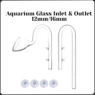 Aquarium Glass Lily Pipe 12mm 16mm inlet outlet skimmer for canister filter aquascape planted fish/ shrimp tank