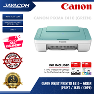 Canon Pixma E410 All-In-One Inkjet Printer – Green (Print / Copy / Scan)