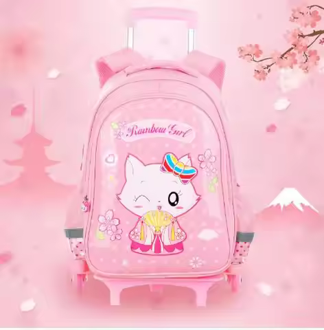School bag On wheels Travel Trolley backpack School Rolling backpack Trolley Bag Children school whe