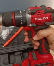 DELIXI 德力西小鋼炮21V雙速无刷充電衝擊鑽,電鑽,電批兩用,1電1叉,跟機送27件配件,DIY家用,輕巧,力大, 加一電+$80,可鑽石屎牆,磚牆,鋼材,木板,組裝傢俬 cordless li