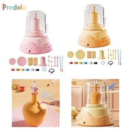 predolo Kids Electric Pottery Wheel Set Art Craft Kit Child Parent Interactive Toy Pottery Making Po