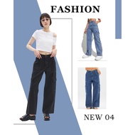 919 Jeans Retro street multi-pocket casual pants slimming loose straight jeans overalls