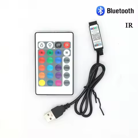 5V LED Strip USB Bluetooth 3 24 44 Keys RGB Controller IR Remote Control Dimmer for 5050 2835 RGB LE