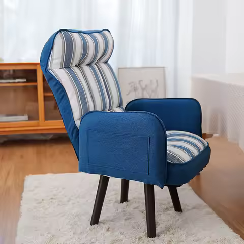 Foldable computer chair, single backrest chair, armchair sofa chair, adjustable backrest office chai