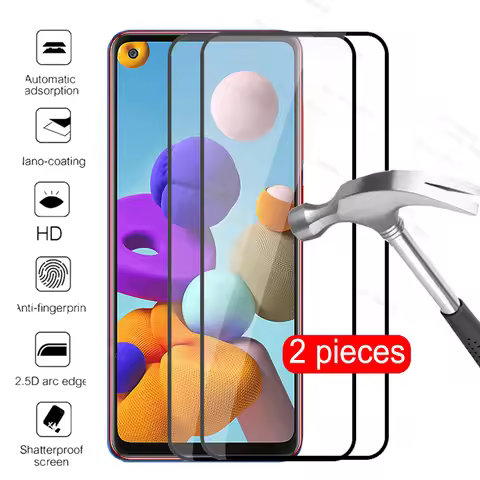 for samsung galaxy a21s glass 2pcs protective glass For samsung galax a21 s a 21 s 21s a217f screen 