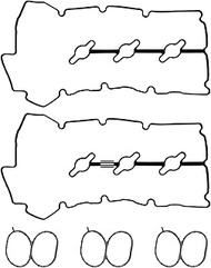 VS50750R VS50560 Valve Cover Gasket Set Compatible with Hyun dai/K ia 3.3l/3.8l V6 Models (2006-2012