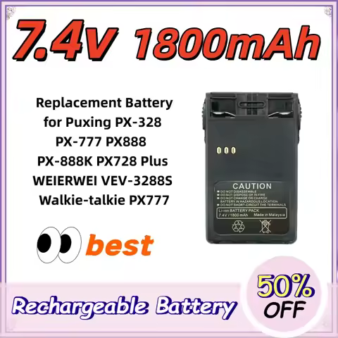 New 7.4V 1800mAh Replacement Battery for Puxing PX-328 PX-777 PX888 PX-888K PX728 Plus WEIERWEI Walk