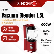 SINCERO 1.5L High Speed Vacuum Blender 600W SVB-100