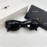 CL40308U Women Cat Eye Sunglasses Elegant Gold Accent Cermin Mata Hitam Wanita Premium