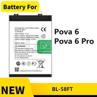 Battery Compatible For TECNO Pova 6 / 6 Pro Bateri BL-58FT