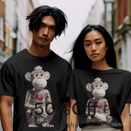24-hour delivery（COD）100% Desain3DimensionWear - Original Premium Distro T-shirt 3D Message Monkey S