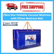 Fibre Star Single Portable/Foldable Coconut Fibrestar Mattress with Pillow Mattress Bed