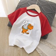 design tshirt Shirts for Girls Big Girl Toddler T-shirt Cartoon Dinosaur Print Basic Design Baju Kanak Kanak Perempuan 9 _12 Tahun T恤童装