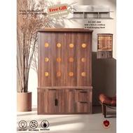 【𝐄𝐔𝐃𝐎𝐑𝐀 𝐅𝐔𝐑𝐍𝐈𝐓𝐔𝐑𝐄】 Indian Wooden Altar / Pooja Mandir dengan LED & Pintu Sliding ✨🪔