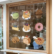 Creative Cake Shop Cartoon Dessert Glass Sticker Bakery Shop Bakery Window Glass Decoration Electros