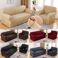 Seersucker Stretch Sofa Cover  Sarung Sofa  Couch Slipcover Furniture Protector CNY Decoration