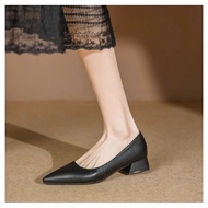 Pixie Office High Heels 3cm Square Heel Pointed Toe X546