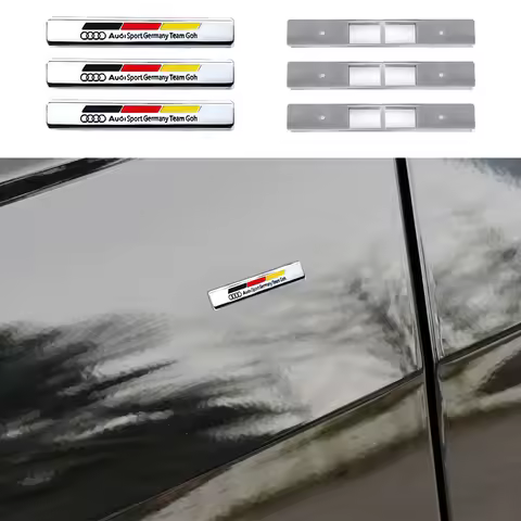 1/2PCS Car Badge Body Rear Trunk Sticker Decal For Audi A3 A4 A6 B8 RS6 Sline A2 B6 C6 S3 S6 A1 Q6 8