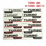 Suitable for Benz Benz Car Label Label Word Label Modified TURBO AMG BITURBO 4MATIC Car Side Label S