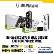 ZOTAC GAMING RTX 5070 Ti SOLID CORE OC 16GB - WHITE & BLACK