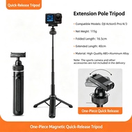 BEIZIYE Magnetic Tripod selfie stick for DJI ACTION 3 ACTION 4 ACTION 5pro Handheld Tripod Extension