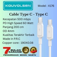 200cm Super Fast 60W Charger Cable Type C Data Cable - Type C 60W 200cm Apple, Android, tablet