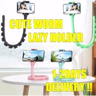 🔥READYSTOCK~Holder Adjustable 360 Degree Desktop Long Arm Lazy Phone Holder Flexible Cute Worm Lazy 