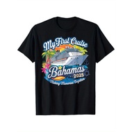 My First Cruise Bahamas 2025 Cute First Time Cruise Vacation T-Shirt ELAQ