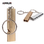 KIPRUN Dual-tube Survival Whistle Portable Keychains Waterproof  Aluminum Alloy Safety Whistle for O