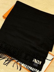Hermes scarf Unie Brodee muffler愛馬仕純色羊絨圍巾