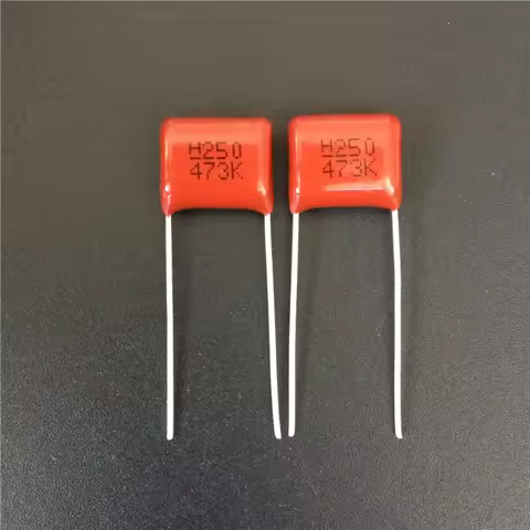 10pcs/100pcs CBB capacitor 473 250V 473K 0.047uF 47nF P10 CBB21 Metallized Polypropylene Film Capaci