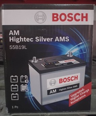 BOSCH 55B19L Hightec Silver AMS# รับประกัน15เดือน#แบตเตอรี่แห้ง# 41แอมป์ #แบตเตอรี่รถยนต์#รองรับ AMS
