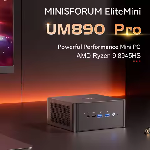 MINISFORUM Gaming Mini PC UM890 UM880 UM790 Pro AMD Ryzen 9 8945HS 7940HS 8845HS 2*USB4 2*DDR5 2*PCI