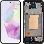 SwarKing OLED Display Replacement Compatible with Samsung A35 SM-A356B (Black with Frame) LCD Displa