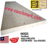 (3.5 cm X 60 cm W X 150 cm L) baru Kayu Pepejal Pine 100% Kayu Atas Meja S4S Atas Meja Vm2635 (Utama