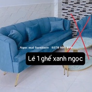 Ghế sofa sò 1m70 bọc vải nhung - sofa đặt phòng khách decor spa tiệm nail siêu sang - màu tuân theo 