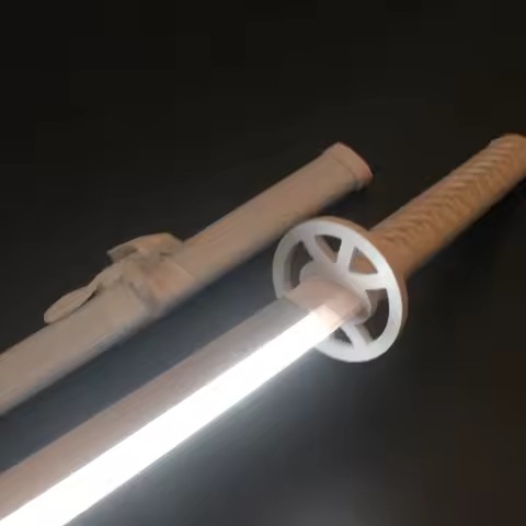 BLEACH Katana Luminous Sword Sode no Shirayuki Character Cosplay Stage Props with Belt and Sword Hol