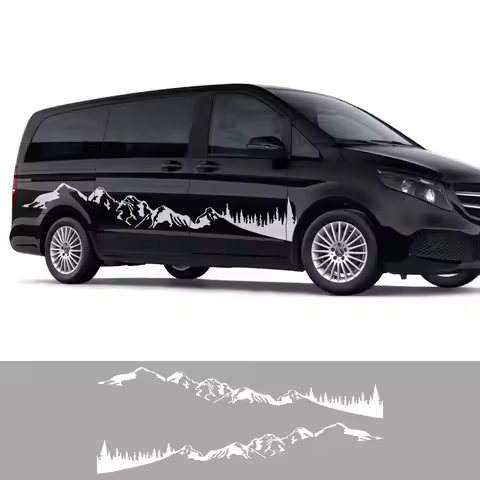 2Pcs/Lot Car Stickers For Mercedes Benz Vito V Class W447 Viano W639 Camper Van DIY Graphics Vinyl D