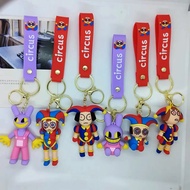 Anime The Amazing Digital Circus Keychain Digital Circus Clown Figure Keyring Jewelry Key Accessorie