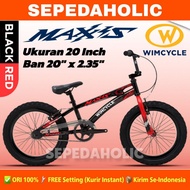 Sepeda Anak Laki BMX WIMCYCLE MAXIS MAXXIS Ukuran 20 Inch Usia 8-12 Tahun