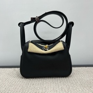 Hermes 愛馬仕 Mini lindy  黑色 Swift皮 CT鴛鴦扣