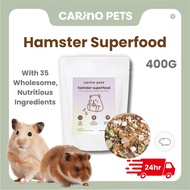 [24HR SHIP] CARINO PETS PREMIUM HAMSTER SUPERFOOD 400G Hamster Food Gerbil Food Pet Feed 仓鼠粮 谷粮 Maka
