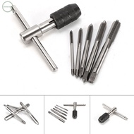 6 Pcs/Set M3~M8 Tap Drill T-Handle Ratchet Tap Wrench Machinist Tool W/Screw Au