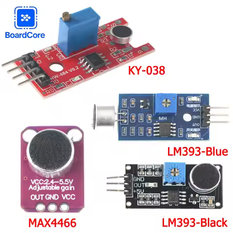 MAX4466 Amplifier Module Sound Sensor Module Sound Control Sensor MAX9814 KY-037 KY-038 LM393 Microp