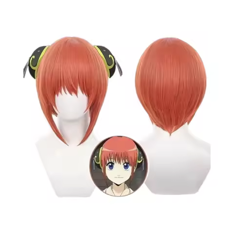 Gintama Kagura & Sougo Okita Cosplay Wig Set | Dual Pack with Realistic Scalp & Rose Net